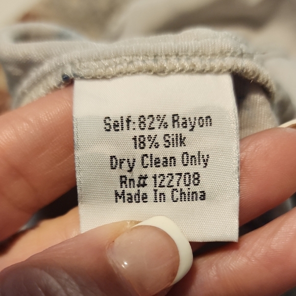 Johnny Was Boho Style Cream and Blue Patterned Blouse - Picture 9 of 10